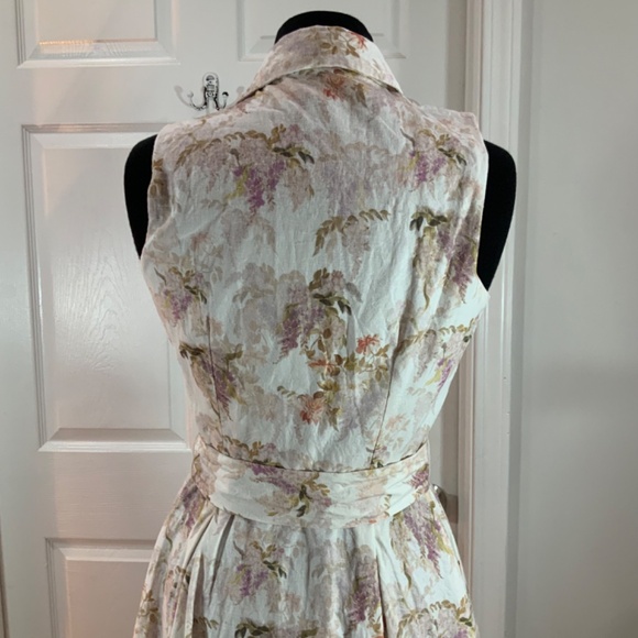 Alex Marie Floral Shift Button Front Sleeveless Tracey Dress Size 4 - Picture 6 of 10
